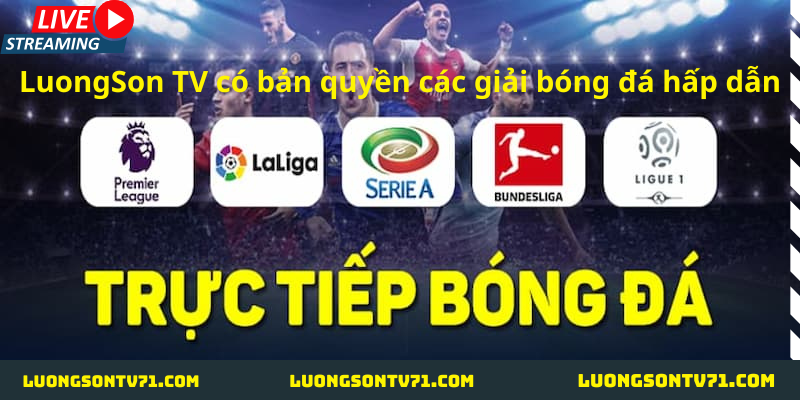 LuongSon TV có tất cả bản quyền các giải bóng đá hấp dẫn